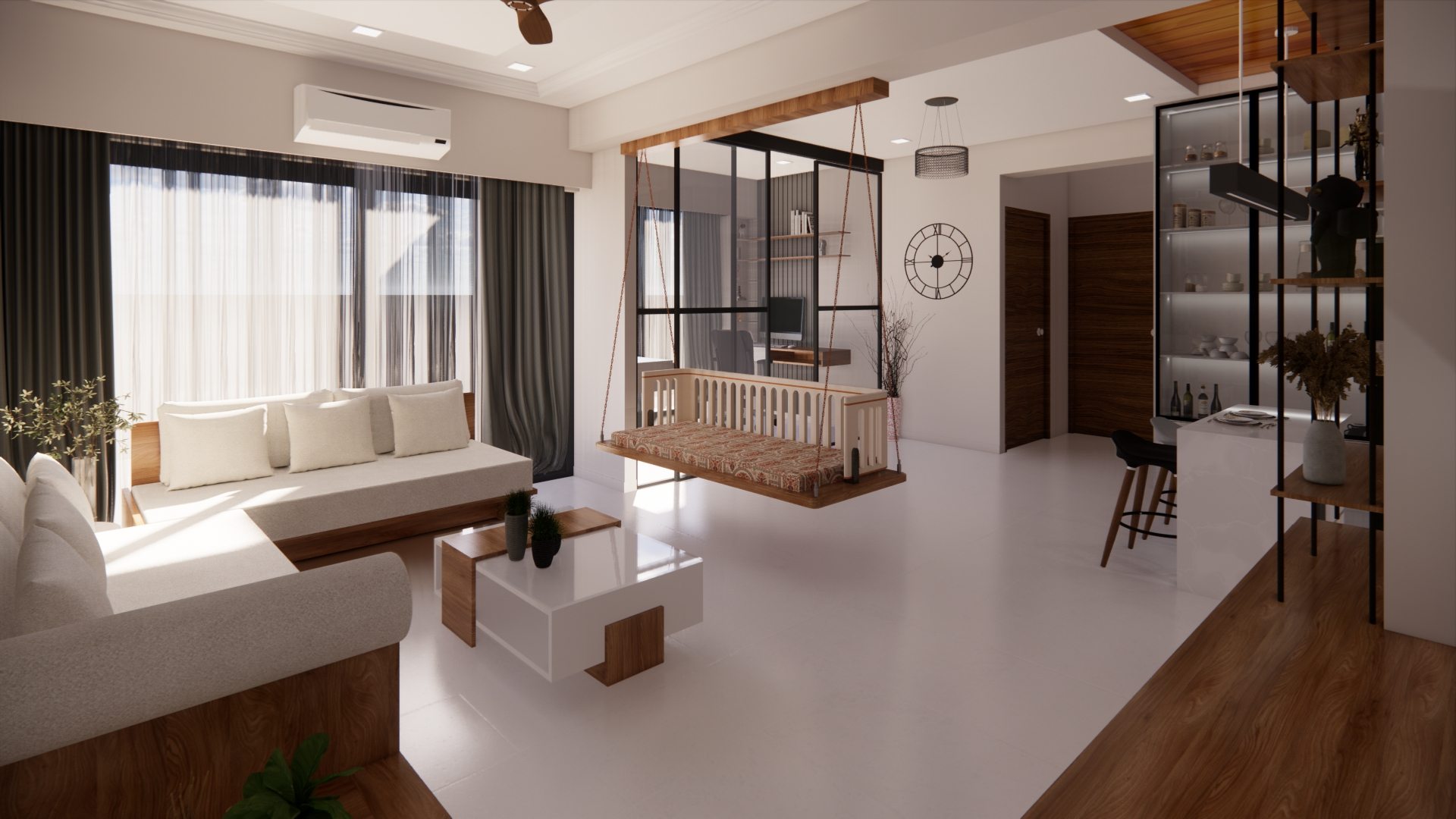 Living room interior visualization